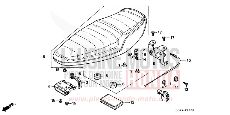 SITZ von NHX 110 PEARL MILKEY WHITE (NH162P) von 1990